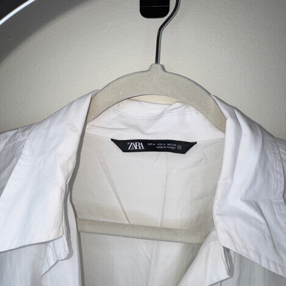 Zara Crisp White Collared Shirt - Picture 3 of 4